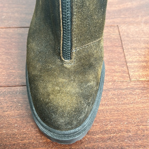 Emanuele Crasto suede zip booties | khaki - Picture 7 of 13